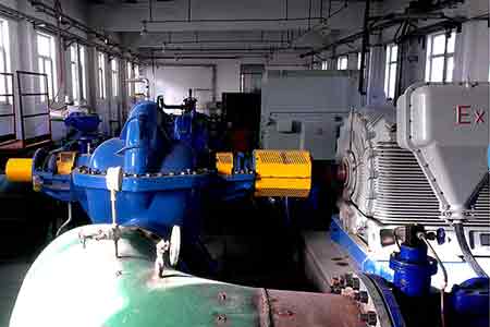 KPS系列單級雙吸離心泵在金源精細化工使用現場