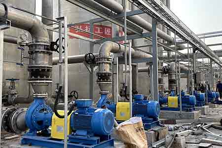 KCC系列化工離心泵在廣西金桂二期污水處理使用現(xiàn)場